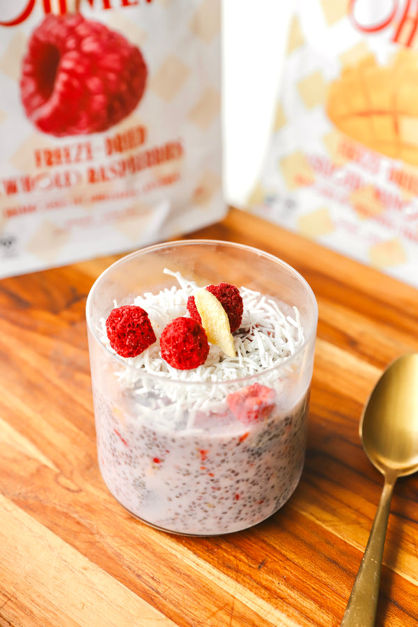Raspberry Mango Chia Pudding