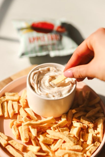 Apple Fries + Peanut Butter Yogurt Dip