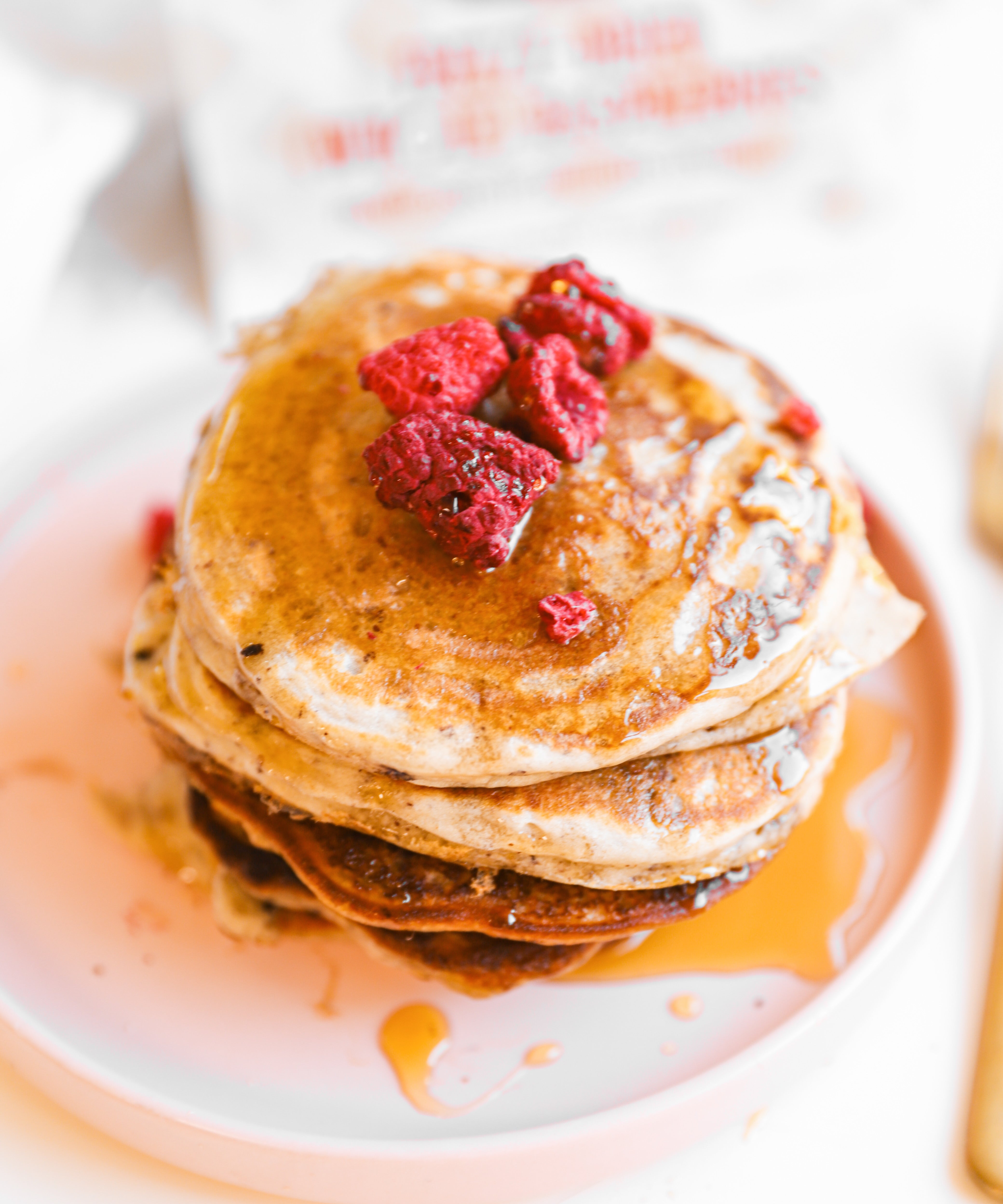 Fluffy Raspberry Pancakes
