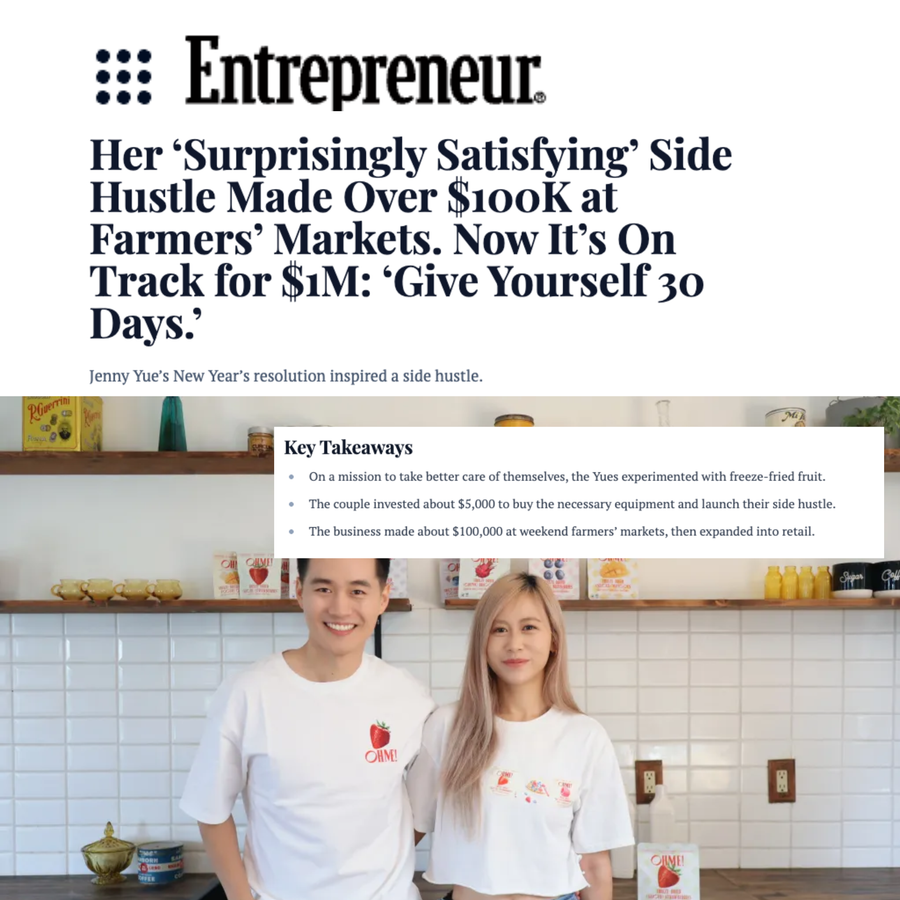 Her ‘Surprisingly Satisfying’ Side Hustle Made Over $100K at Farmers’ Markets. Now It’s On Track for $1M: ‘Give Yourself 30 Days.’