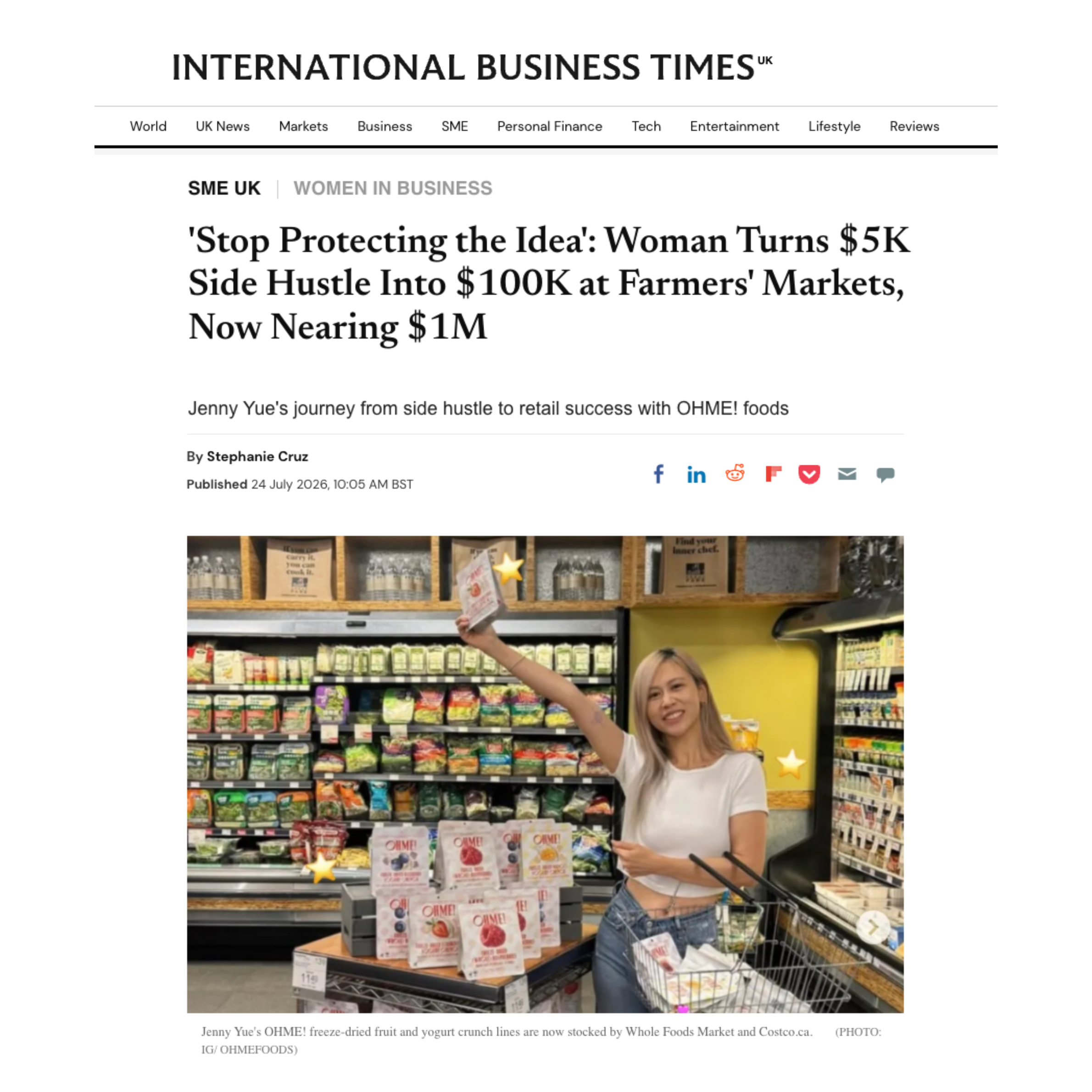 'Stop Protecting the Idea': Woman Turns $5K Side Hustle Into $100K at Farmers' Markets, Now Nearing $1M