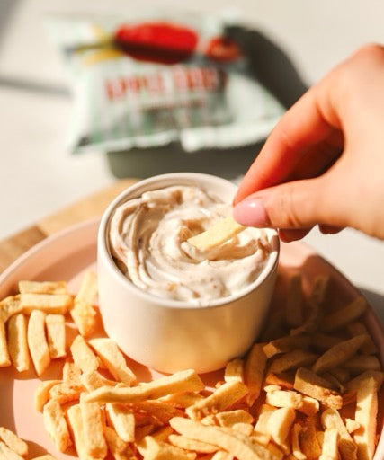 Apple Fries + Peanut Butter Yogurt Dip