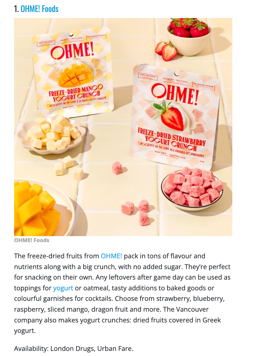 10 Super B.C. Snacks for Super Bowl Sunday