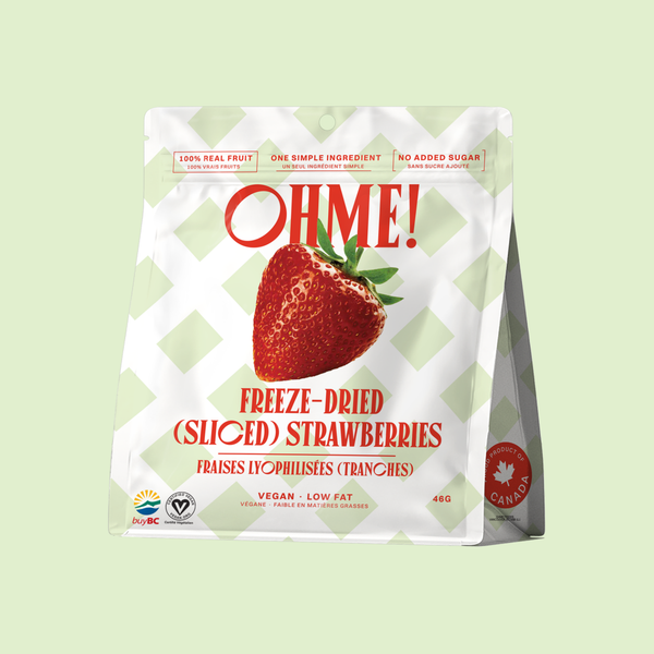 Delicious Freeze Dried Strawberries, Sliced | OHME! Foods US & Canada
