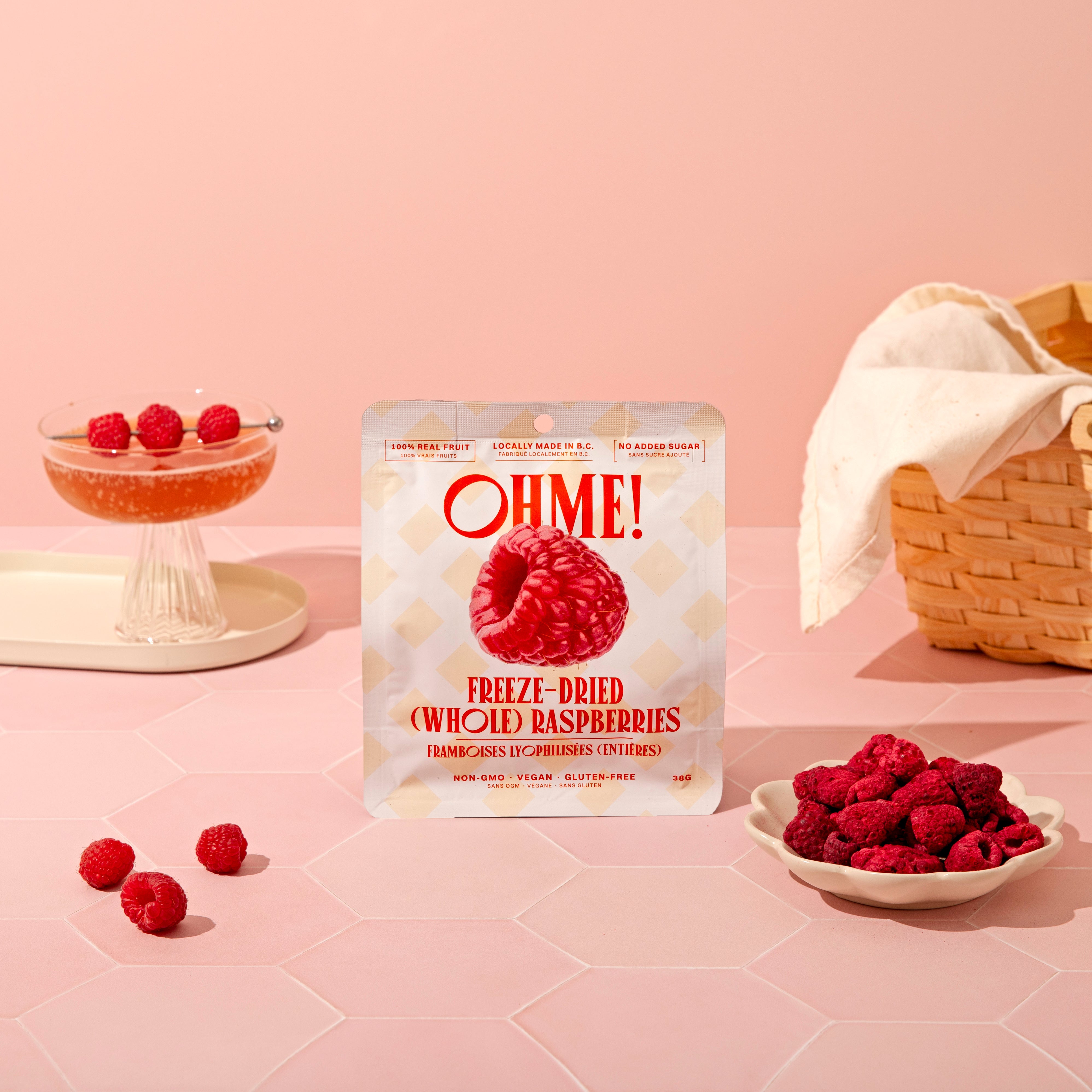 Tart Freeze Dried Raspberries | OHME! Foods US & Canada